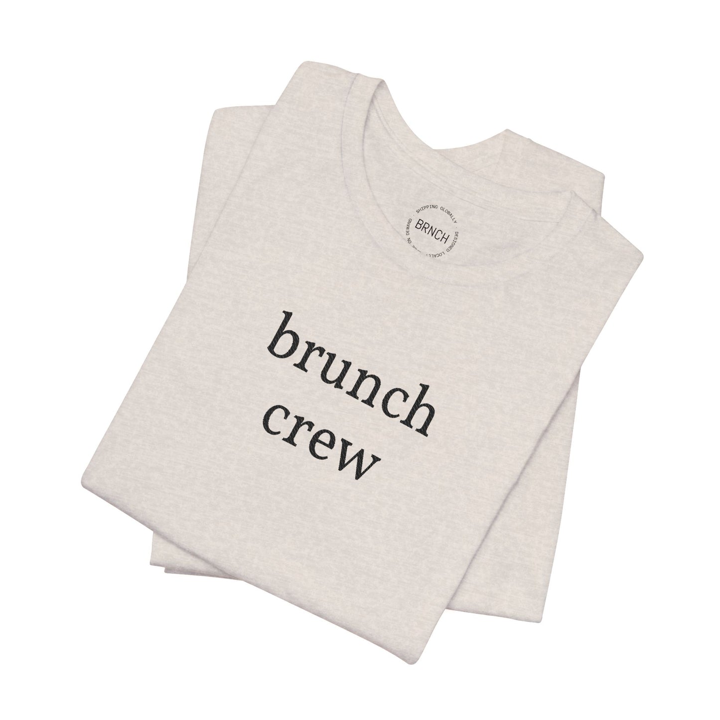 Brunch Crew T‑Shirt — Minimalist White Tee for Brunch Lovers