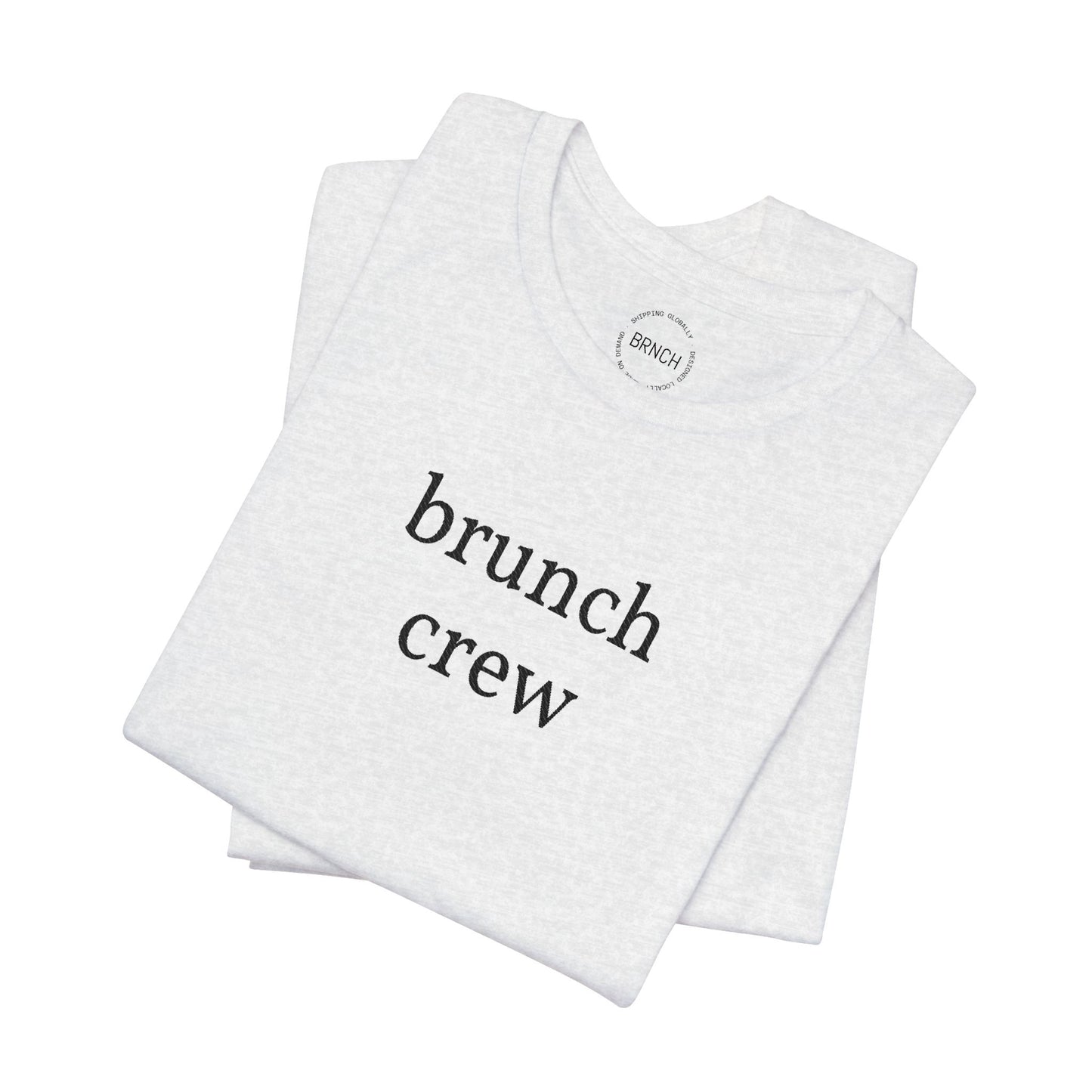 Brunch Crew T‑Shirt — Minimalist White Tee for Brunch Lovers
