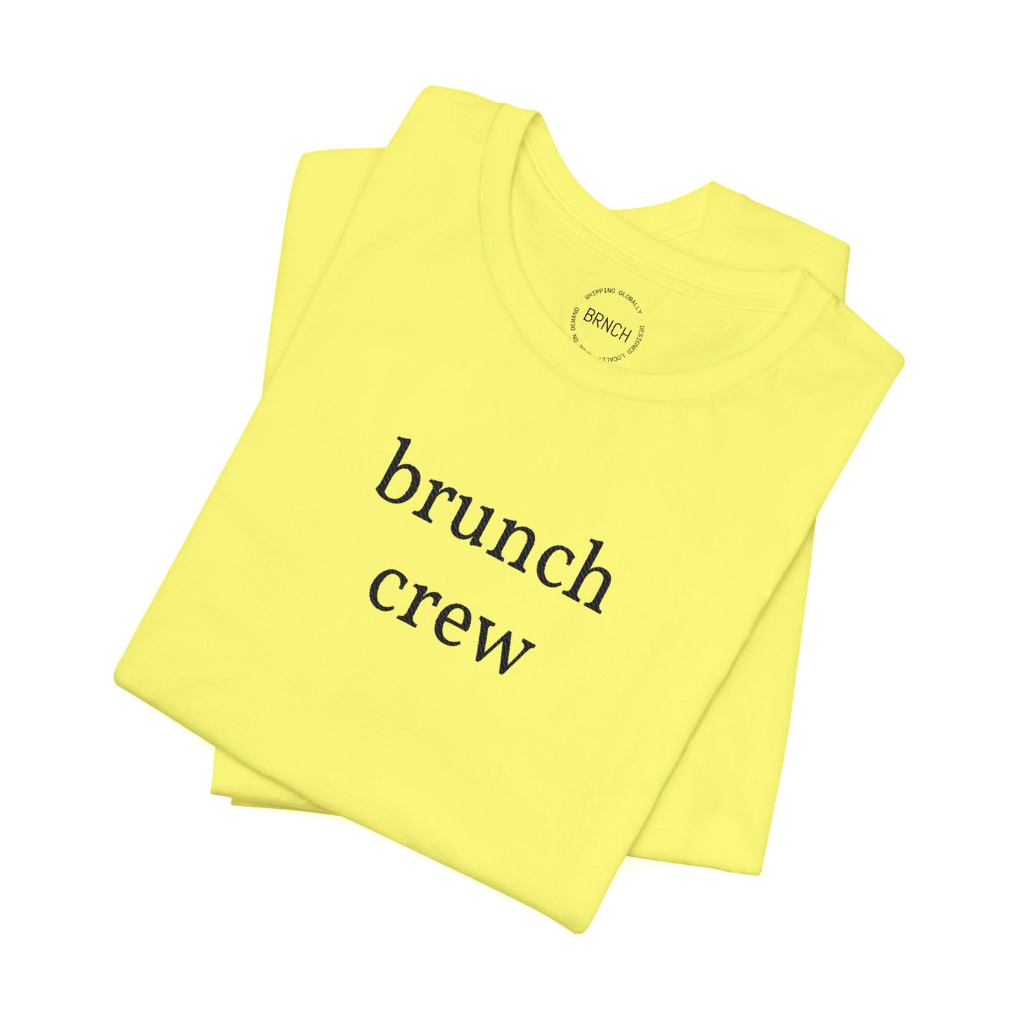 Brunch Crew T‑Shirt — Minimalist White Tee for Brunch Lovers