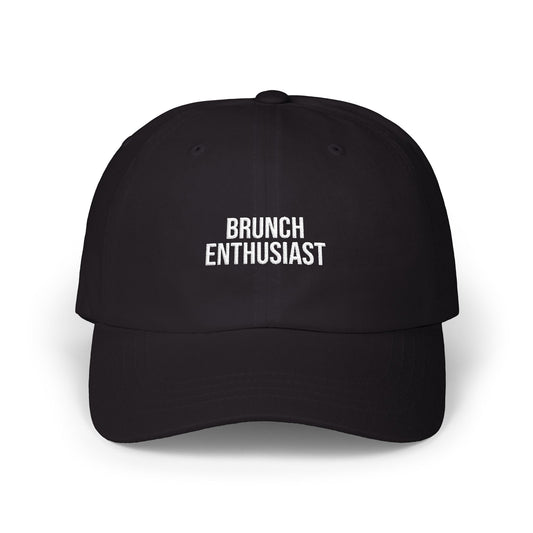 Black cap with Brunch Enthusiast caption